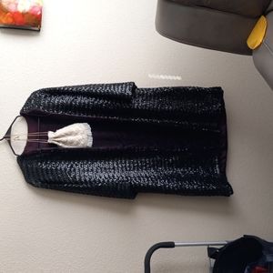 Black sequin coat